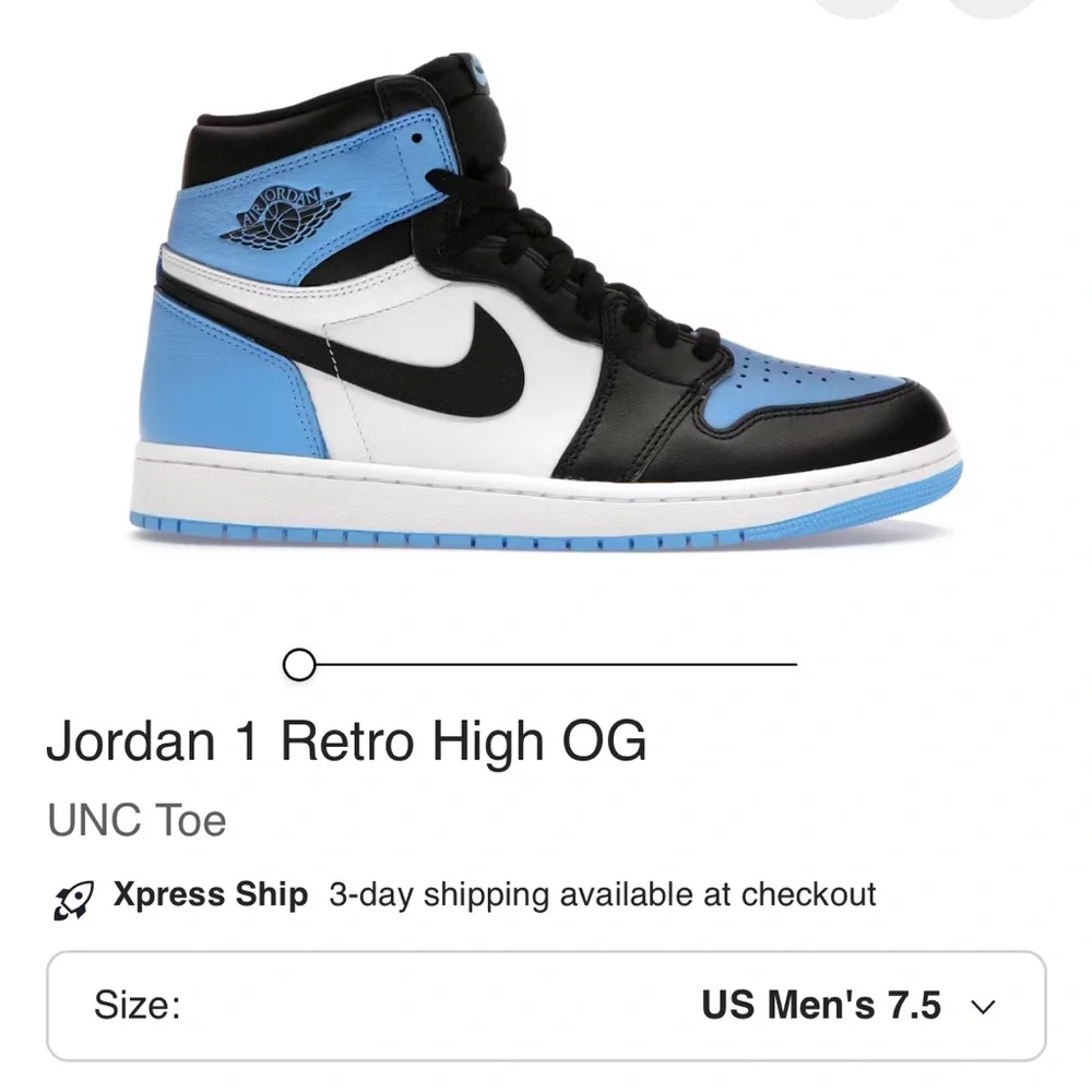 Jordan 1 Retro High OG Black and Blue Sneakers Kids Sz 6 - Picture 6 of 10